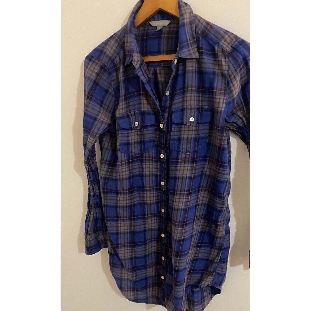Rubbish Long Sleeve Button Down Plaid Long Shirt Women’s Size M